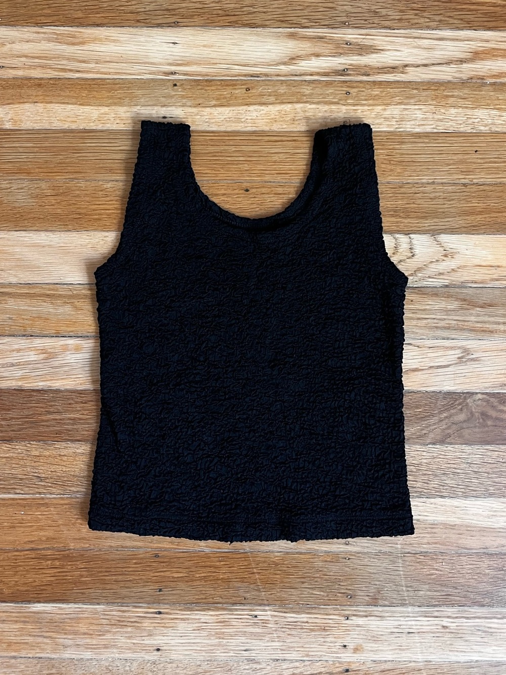 Scrunchy Black Tank Top Cami